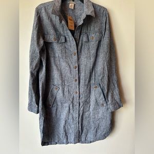 Duluth Trading Co NWT Artisan Hemp duster shirt Size M